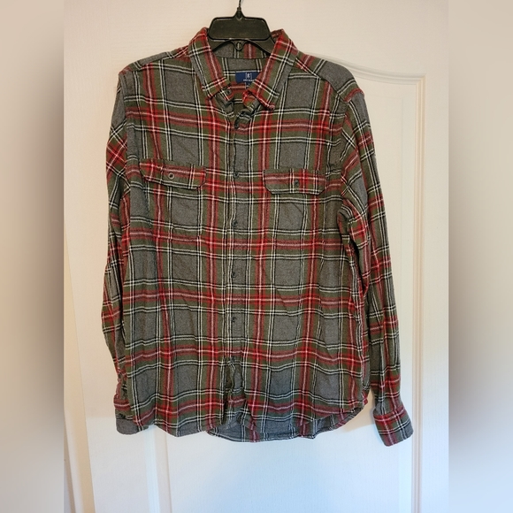 George Mens Flannel Button down - Picture 2 of 2